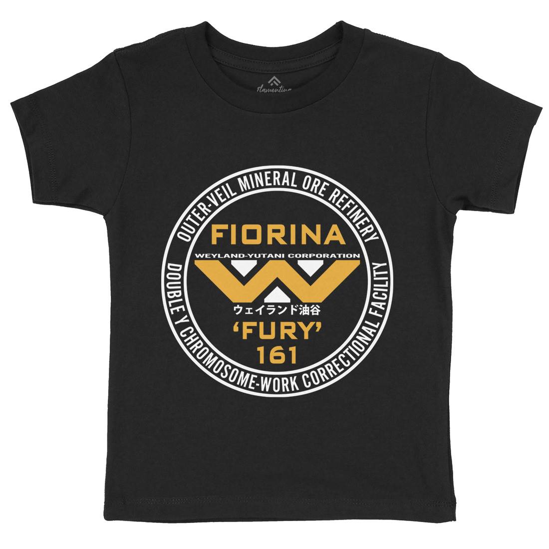 Fiorina Fury Kids Organic Crew Neck T-Shirt Space D397