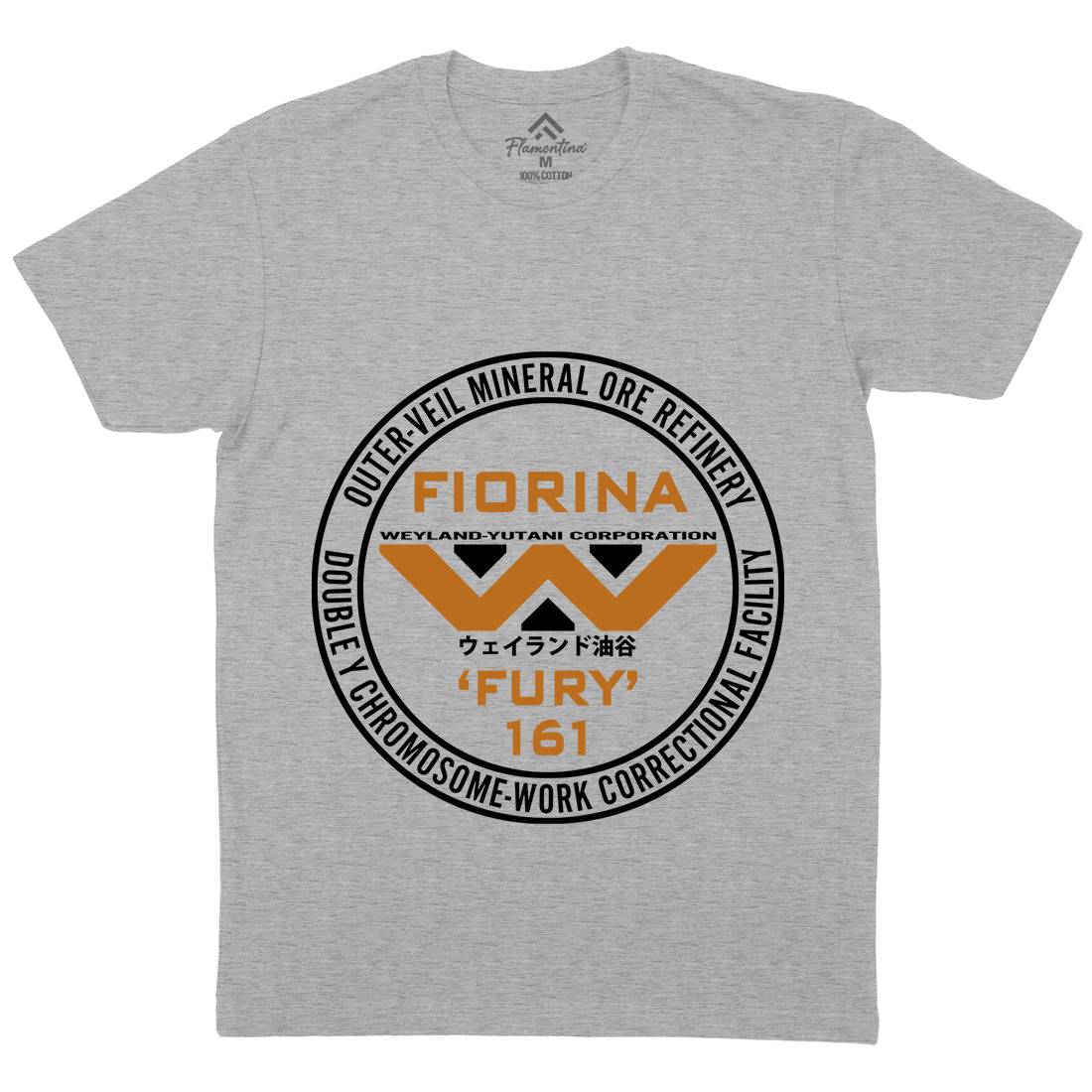 Fiorina Fury Mens Organic Crew Neck T-Shirt Space D397