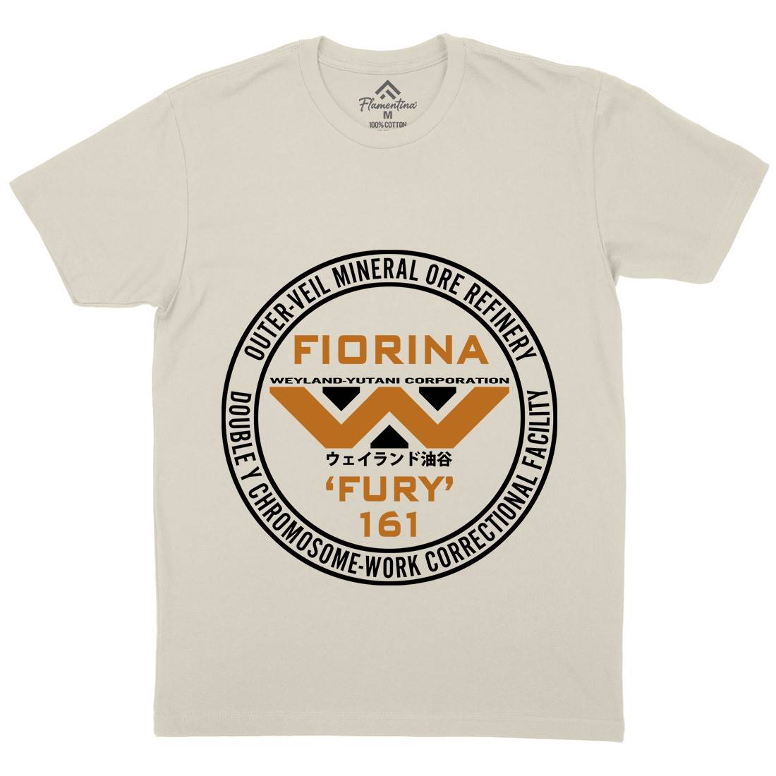 Fiorina Fury Mens Organic Crew Neck T-Shirt Space D397