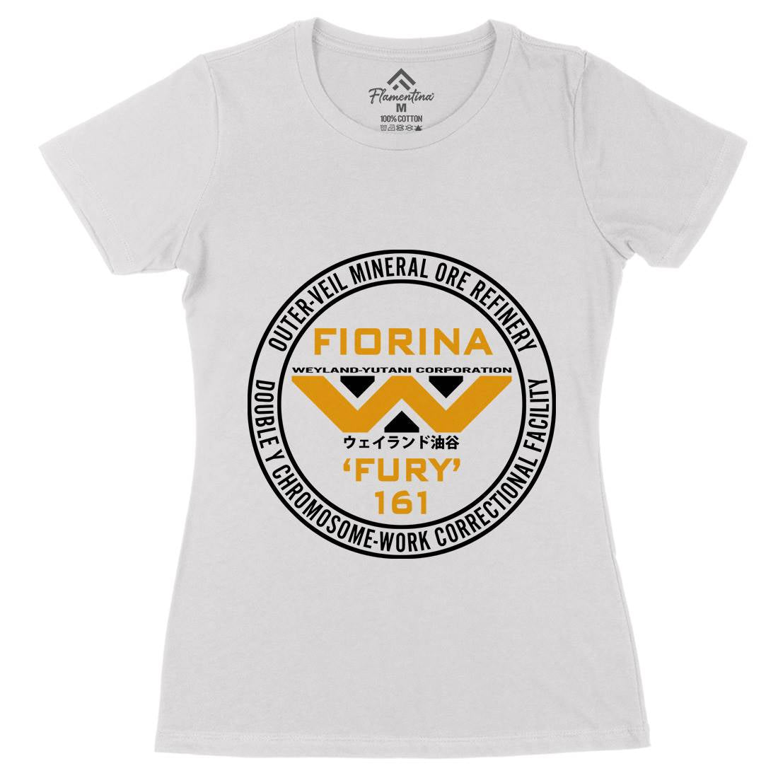 Fiorina Fury Womens Organic Crew Neck T-Shirt Space D397