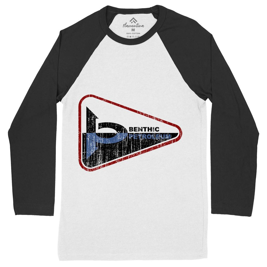 Benthic Petroleum Mens Long Sleeve Baseball T-Shirt Space D399