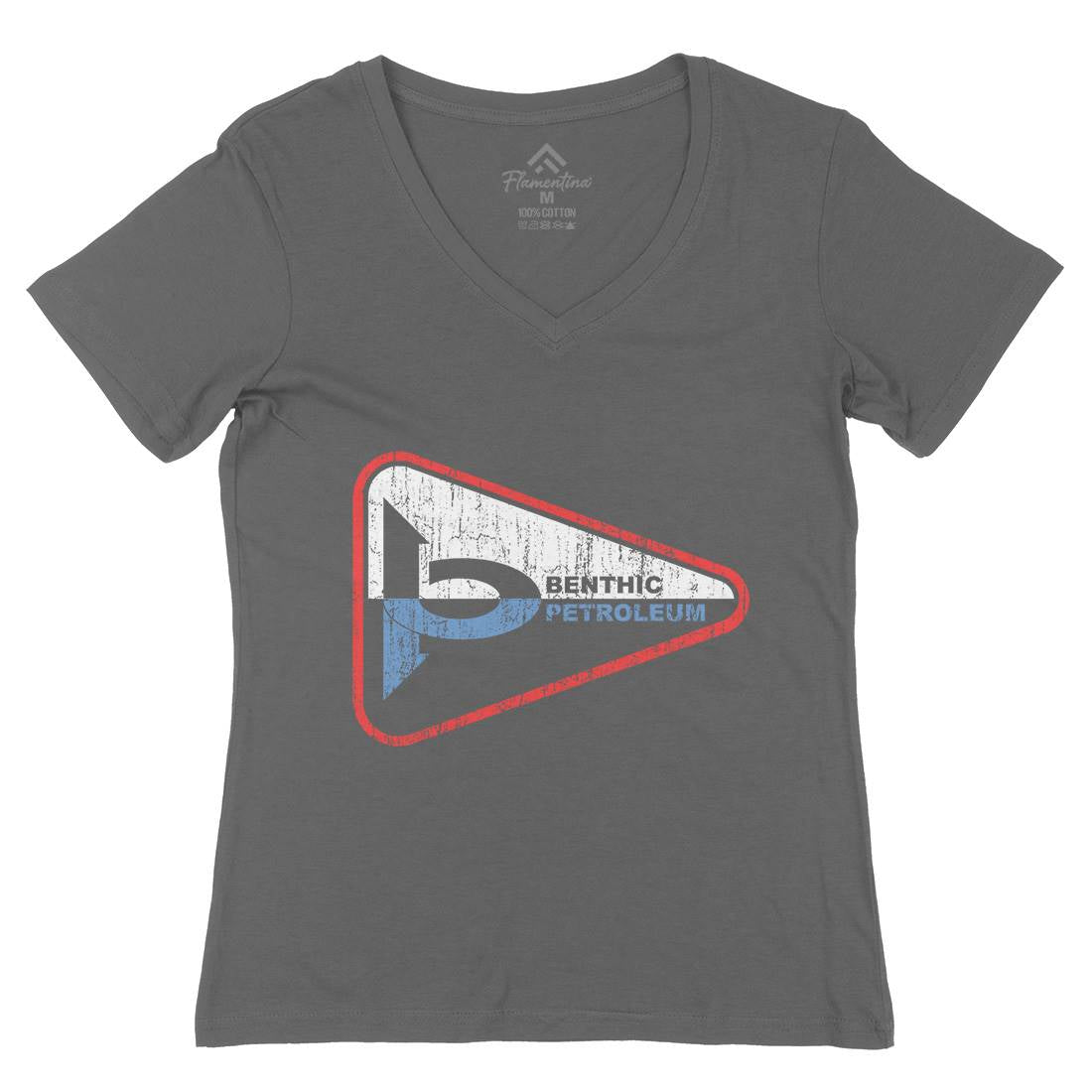 Benthic Petroleum Womens Organic V-Neck T-Shirt Space D399