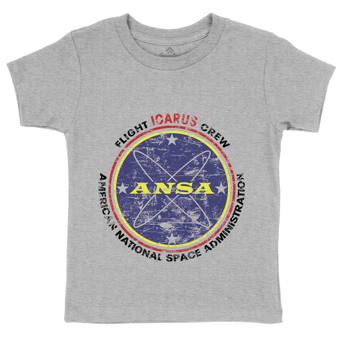 Ansa Kids Organic Crew Neck T-Shirt Space D400