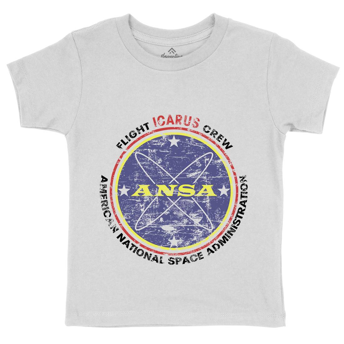 Ansa Kids Organic Crew Neck T-Shirt Space D400