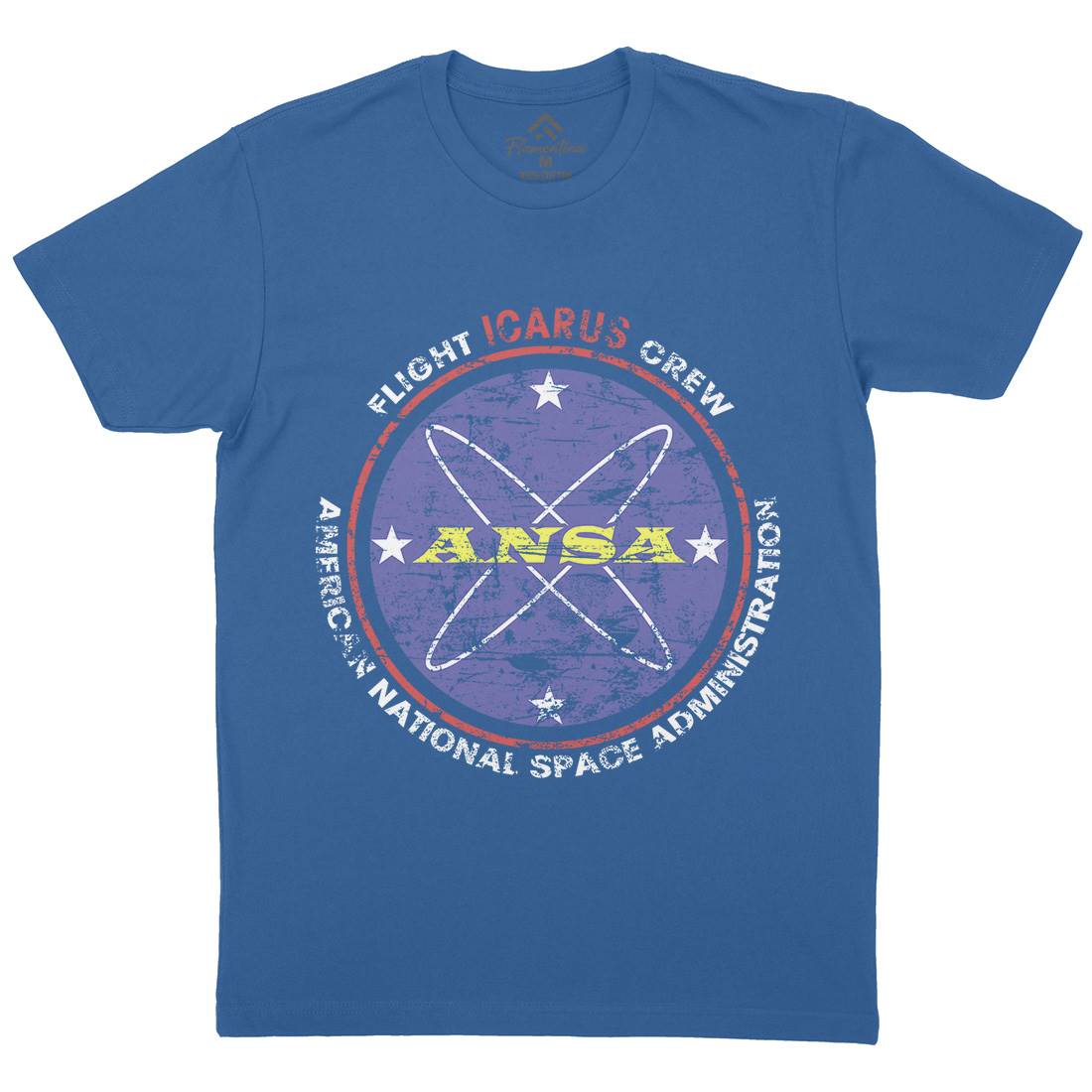 Ansa Mens Crew Neck T-Shirt Space D400