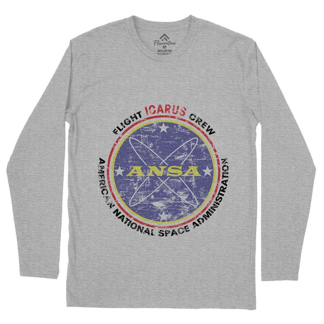 Ansa Mens Long Sleeve T-Shirt Space D400