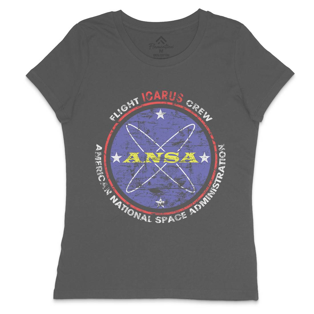 Ansa Womens Crew Neck T-Shirt Space D400