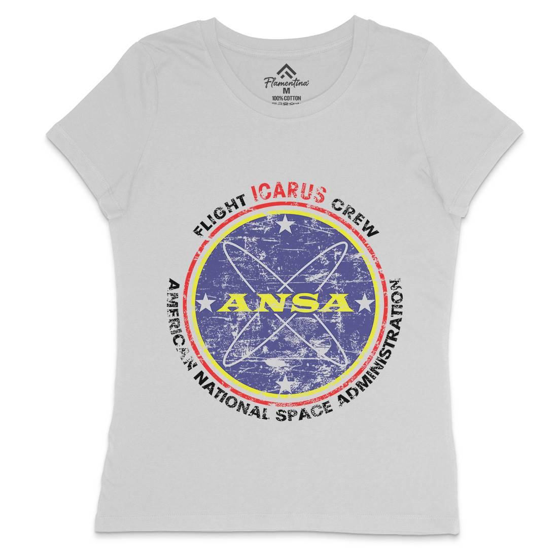 Ansa Womens Crew Neck T-Shirt Space D400