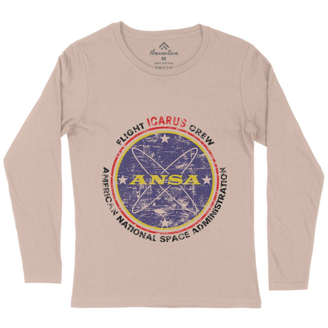 Ansa Womens Long Sleeve T-Shirt Space D400