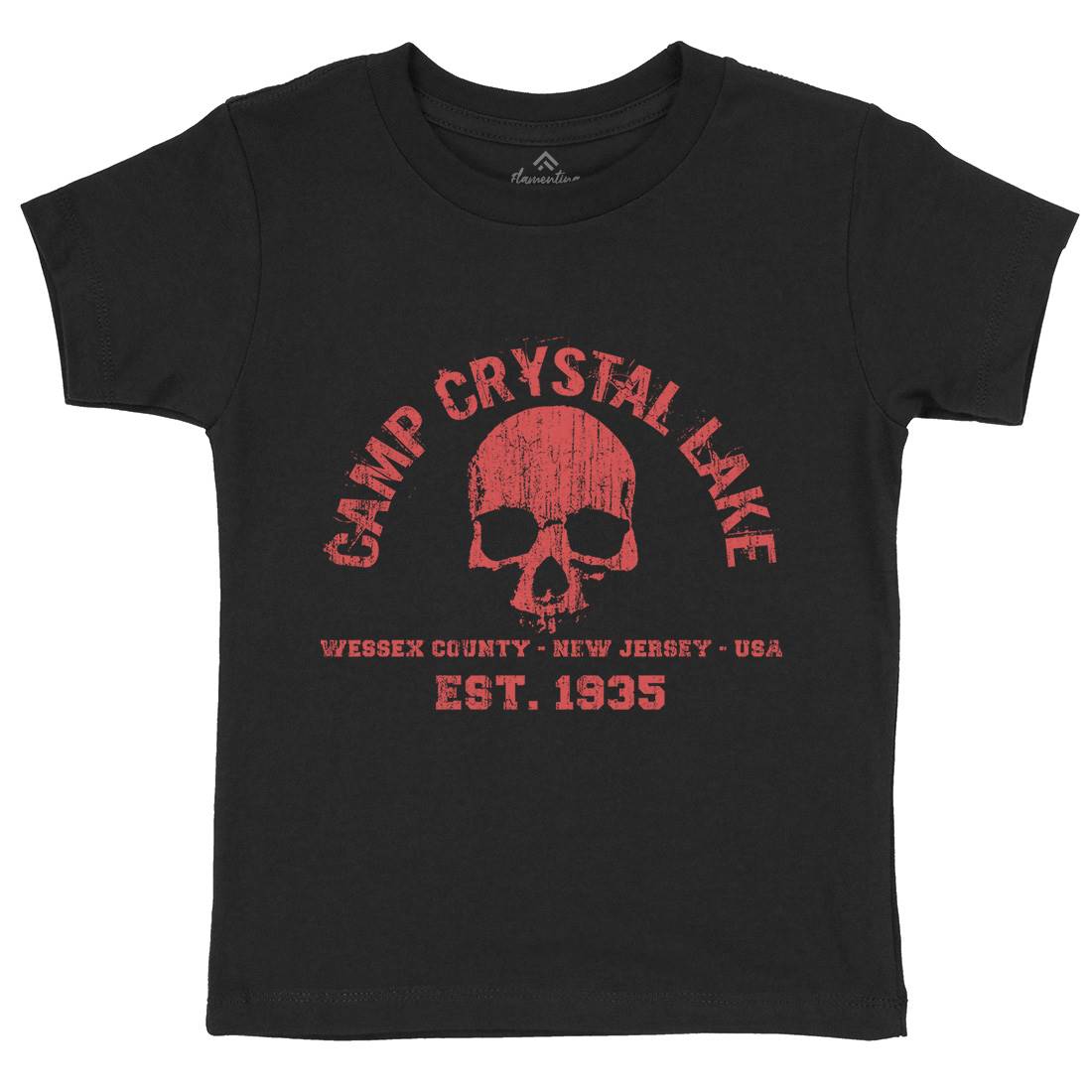 Camp Crystal Lake Kids Crew Neck T-Shirt Horror D401