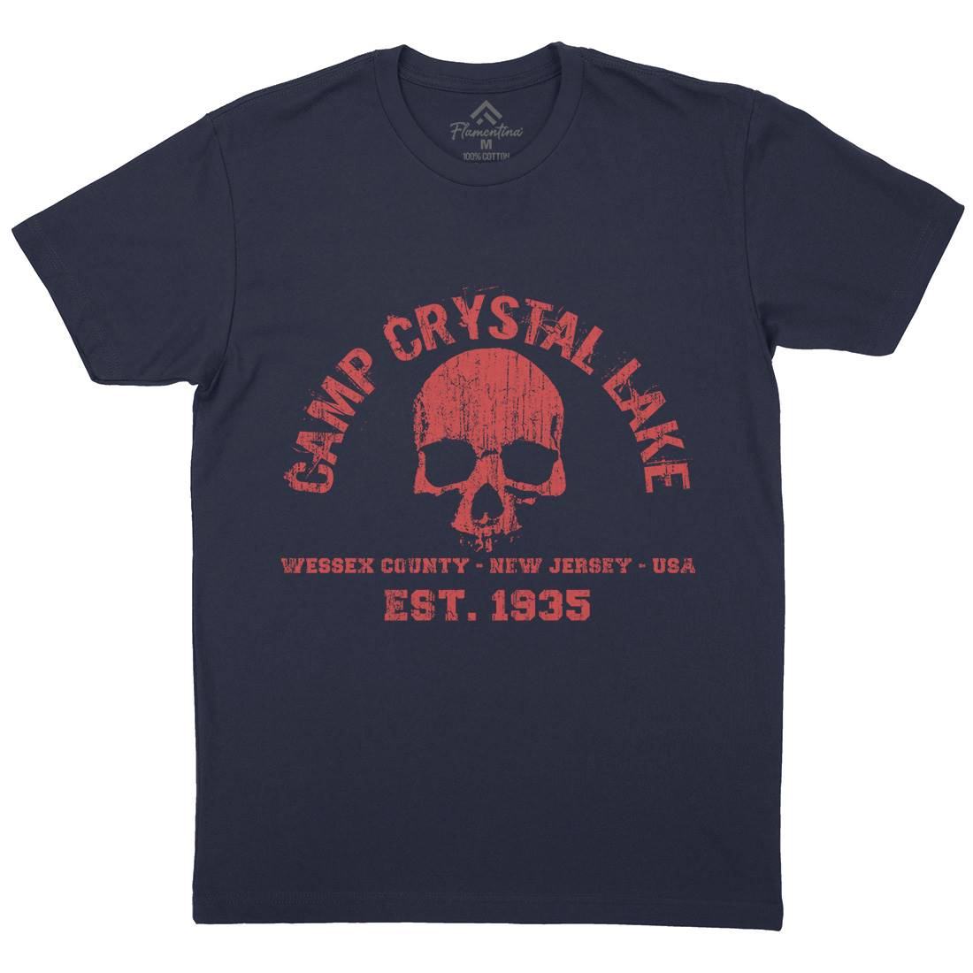 Camp Crystal Lake Mens Crew Neck T-Shirt Horror D401