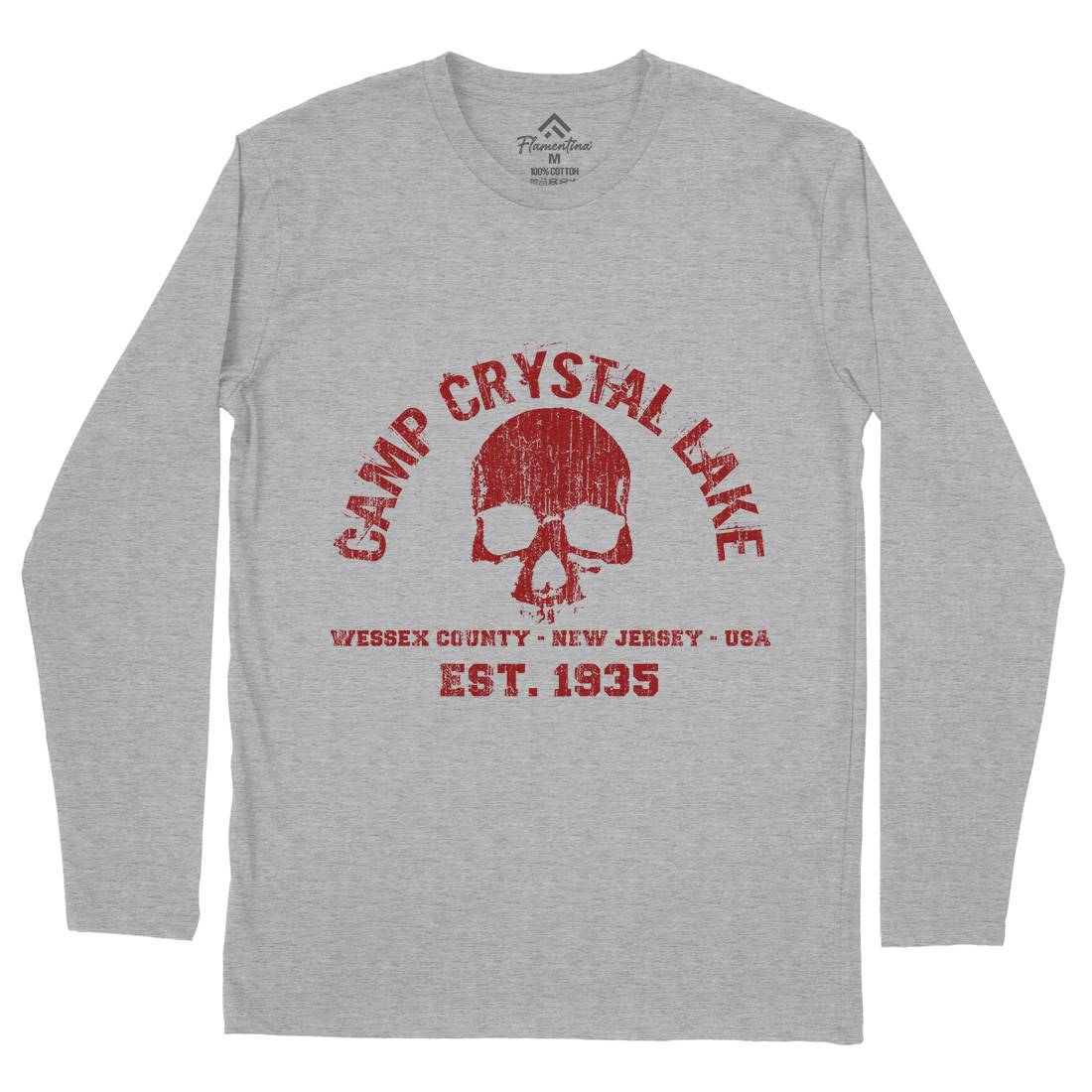Camp Crystal Lake Mens Long Sleeve T-Shirt Horror D401