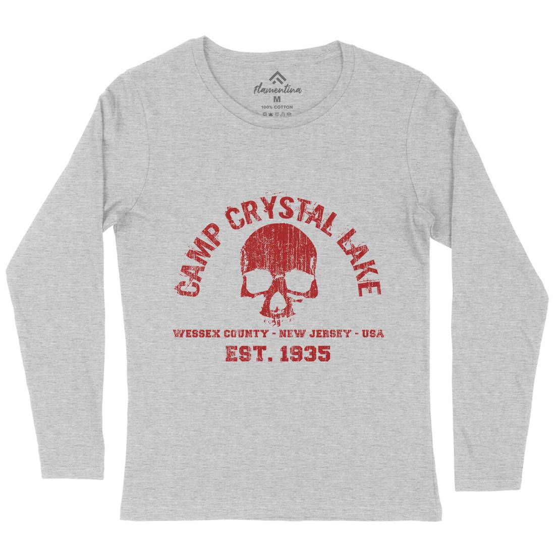Camp Crystal Lake Womens Long Sleeve T-Shirt Horror D401