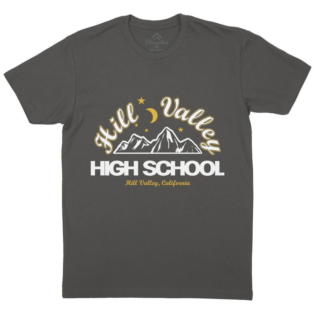 Hill Valley Mens Crew Neck T-Shirt Space D402
