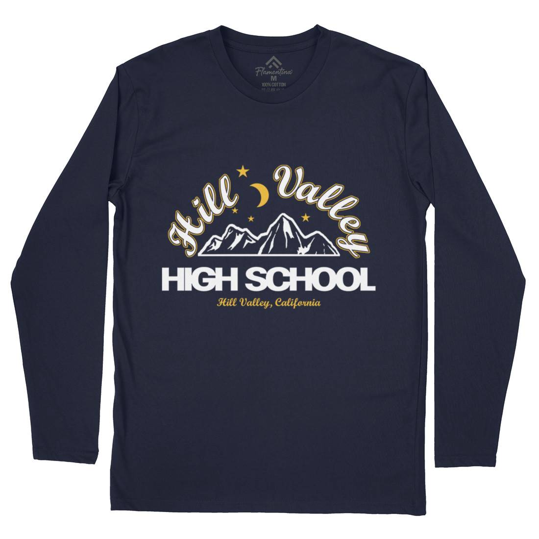 Hill Valley Mens Long Sleeve T-Shirt Space D402