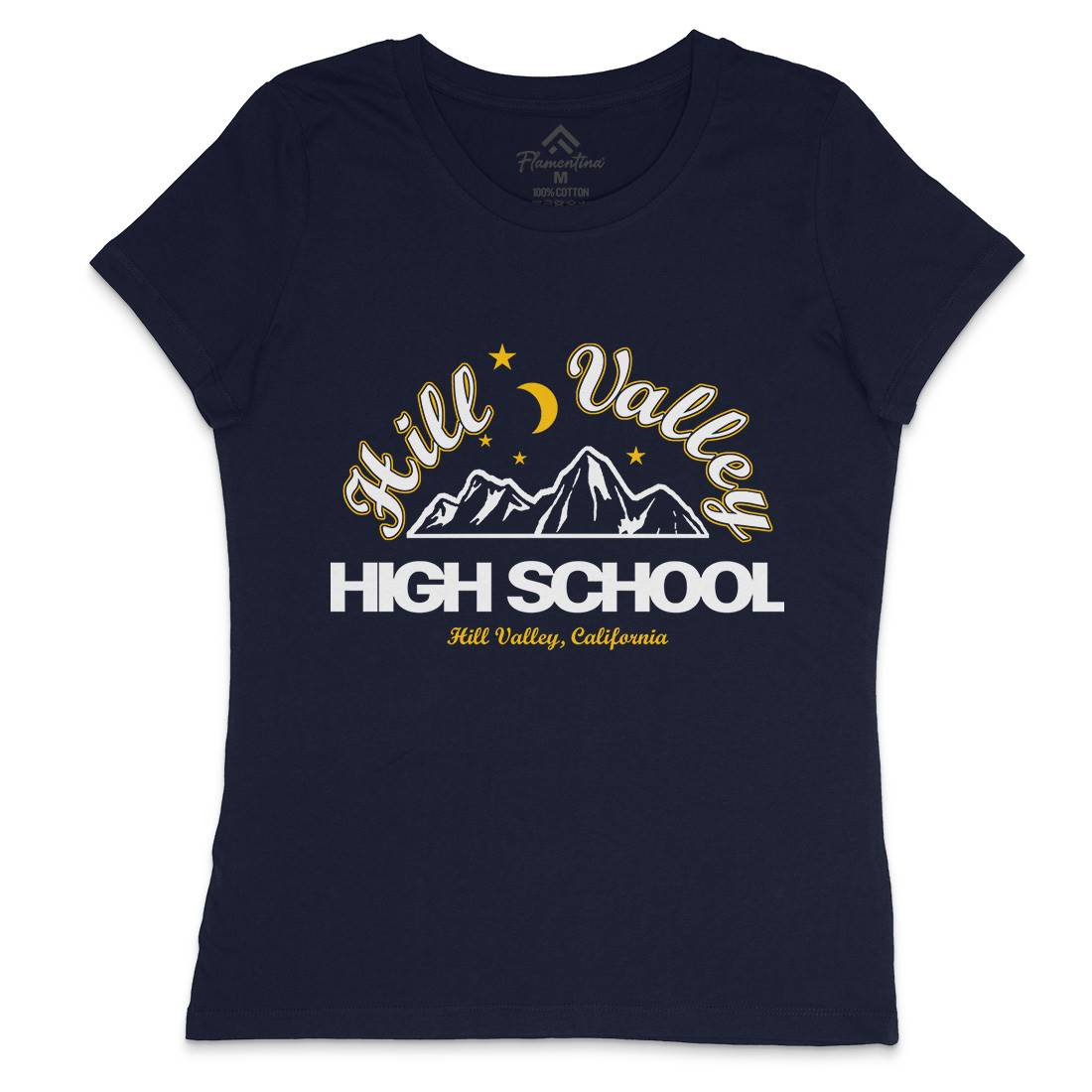 Hill Valley Womens Crew Neck T-Shirt Space D402