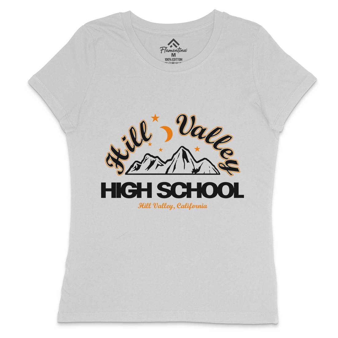 Hill Valley Womens Crew Neck T-Shirt Space D402