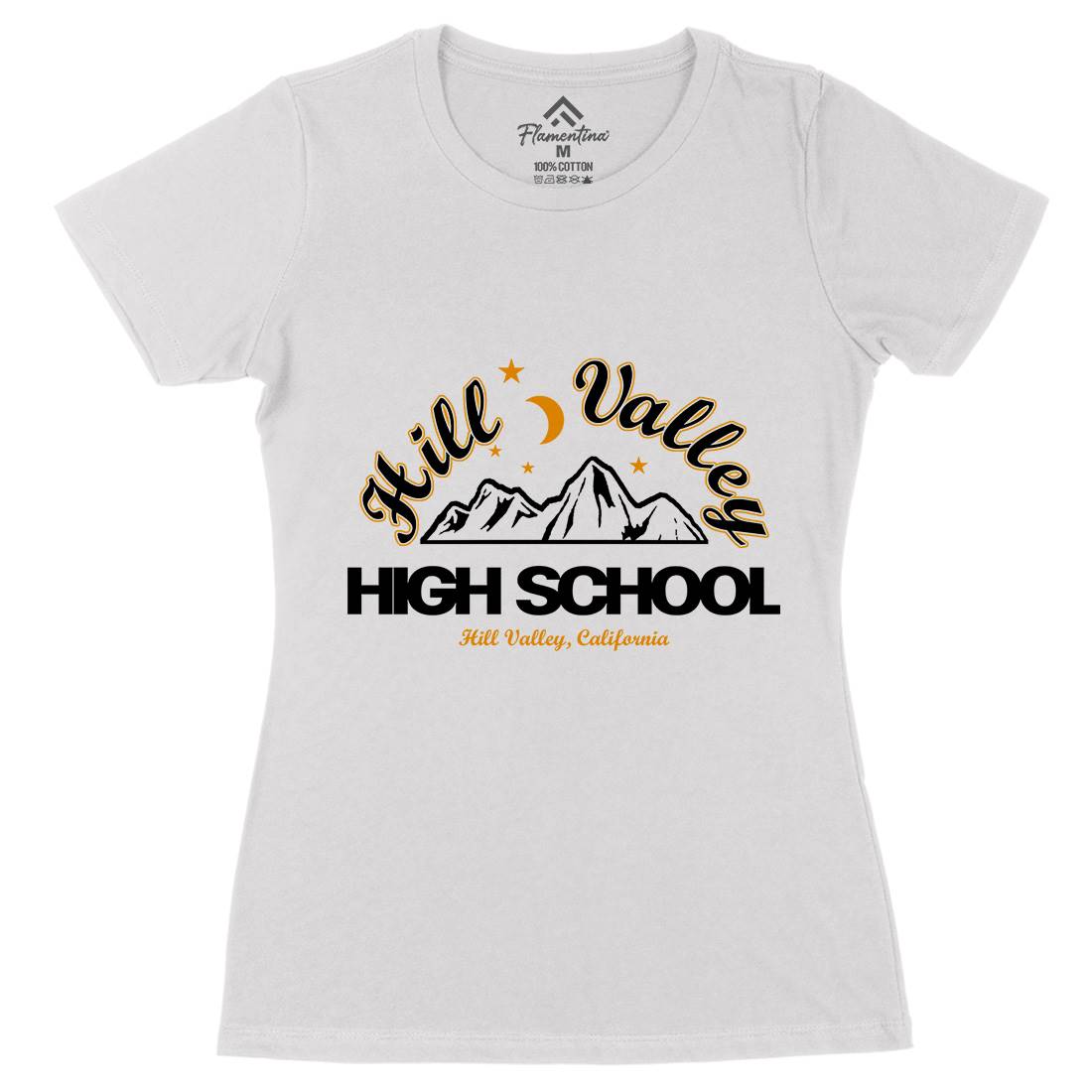 Hill Valley Womens Organic Crew Neck T-Shirt Space D402