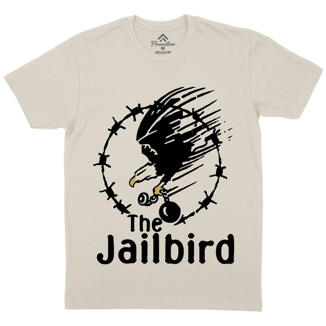 The Jailbird Mens Organic Crew Neck T-Shirt Army D403