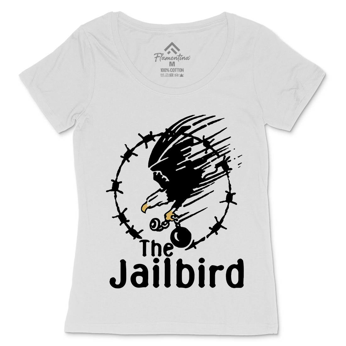 The Jailbird Womens Scoop Neck T-Shirt Army D403