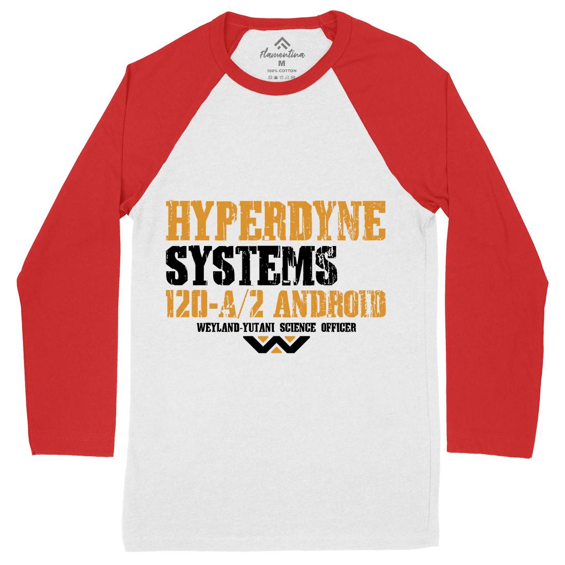 Hyperdyne Systems Mens Long Sleeve Baseball T-Shirt Space D404
