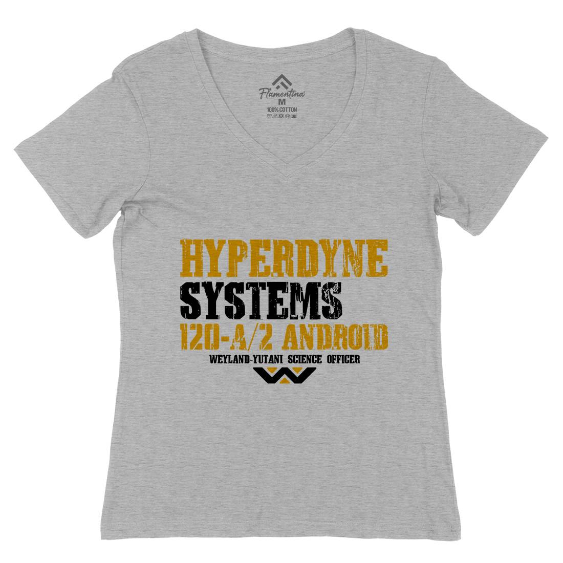 Hyperdyne Systems Womens Organic V-Neck T-Shirt Space D404