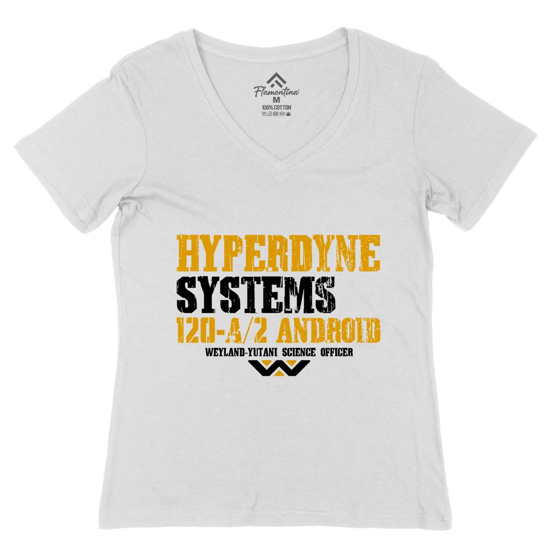 Hyperdyne Systems Womens Organic V-Neck T-Shirt Space D404