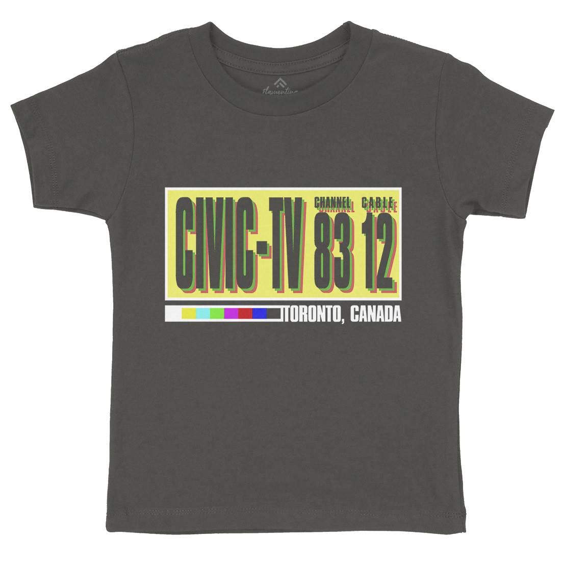 Civic-Tv Kids Organic Crew Neck T-Shirt Media D406