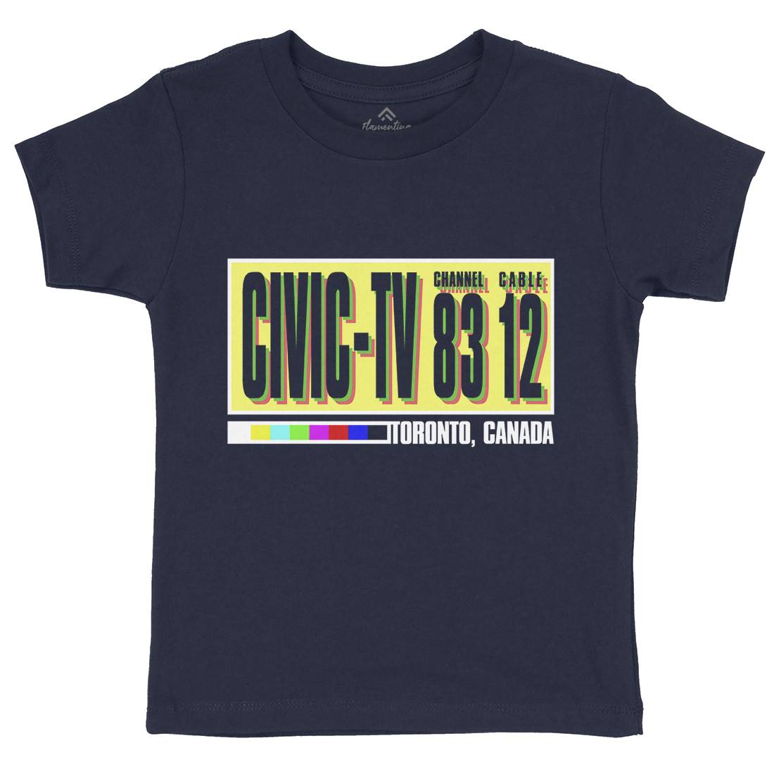 Civic-Tv Kids Crew Neck T-Shirt Media D406