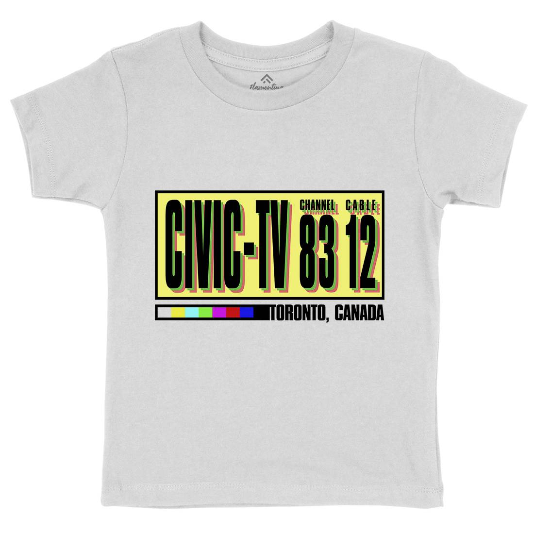 Civic-Tv Kids Organic Crew Neck T-Shirt Media D406