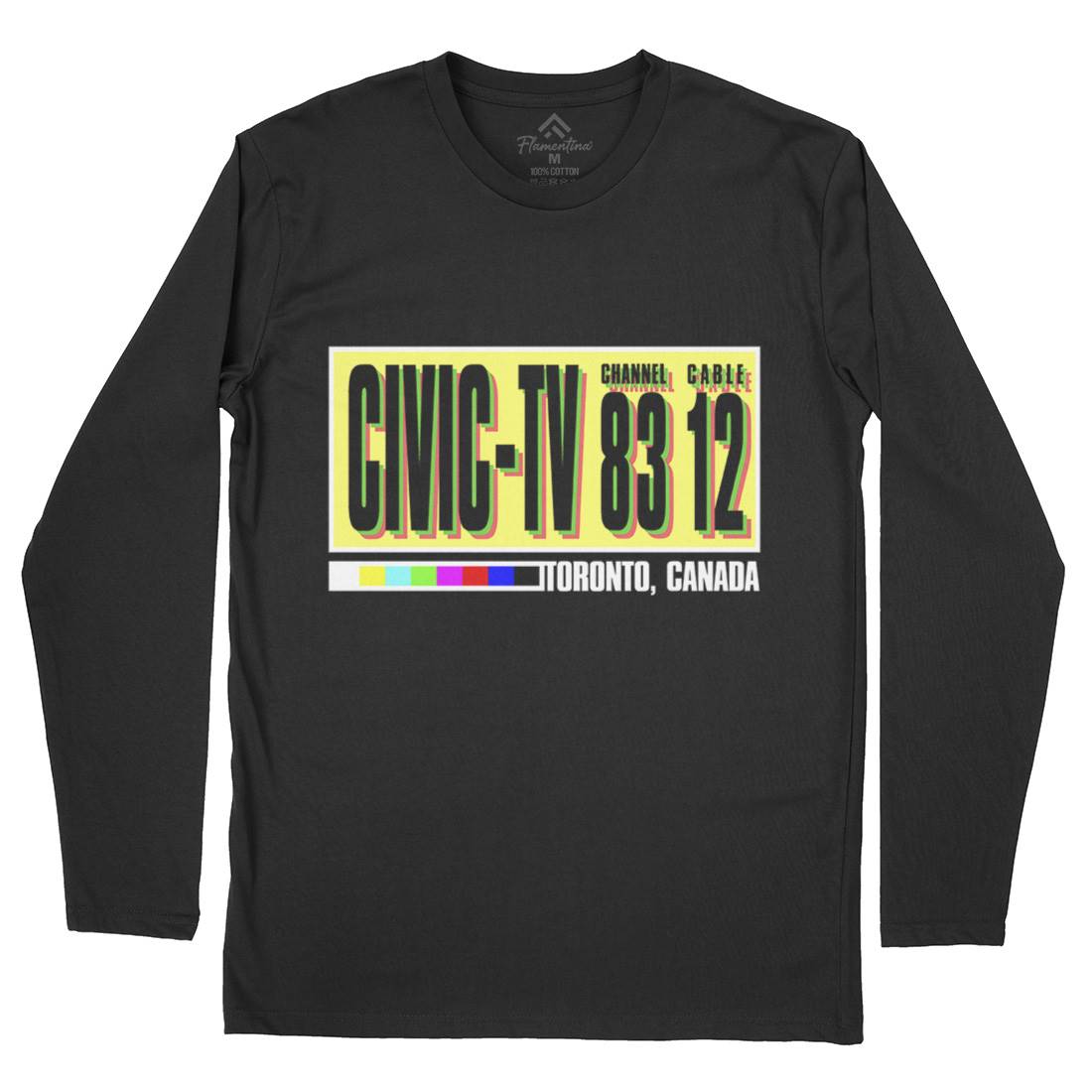 Civic-Tv Mens Long Sleeve T-Shirt Media D406