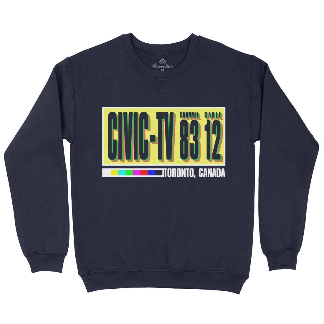 Civic-Tv Mens Crew Neck Sweatshirt Media D406