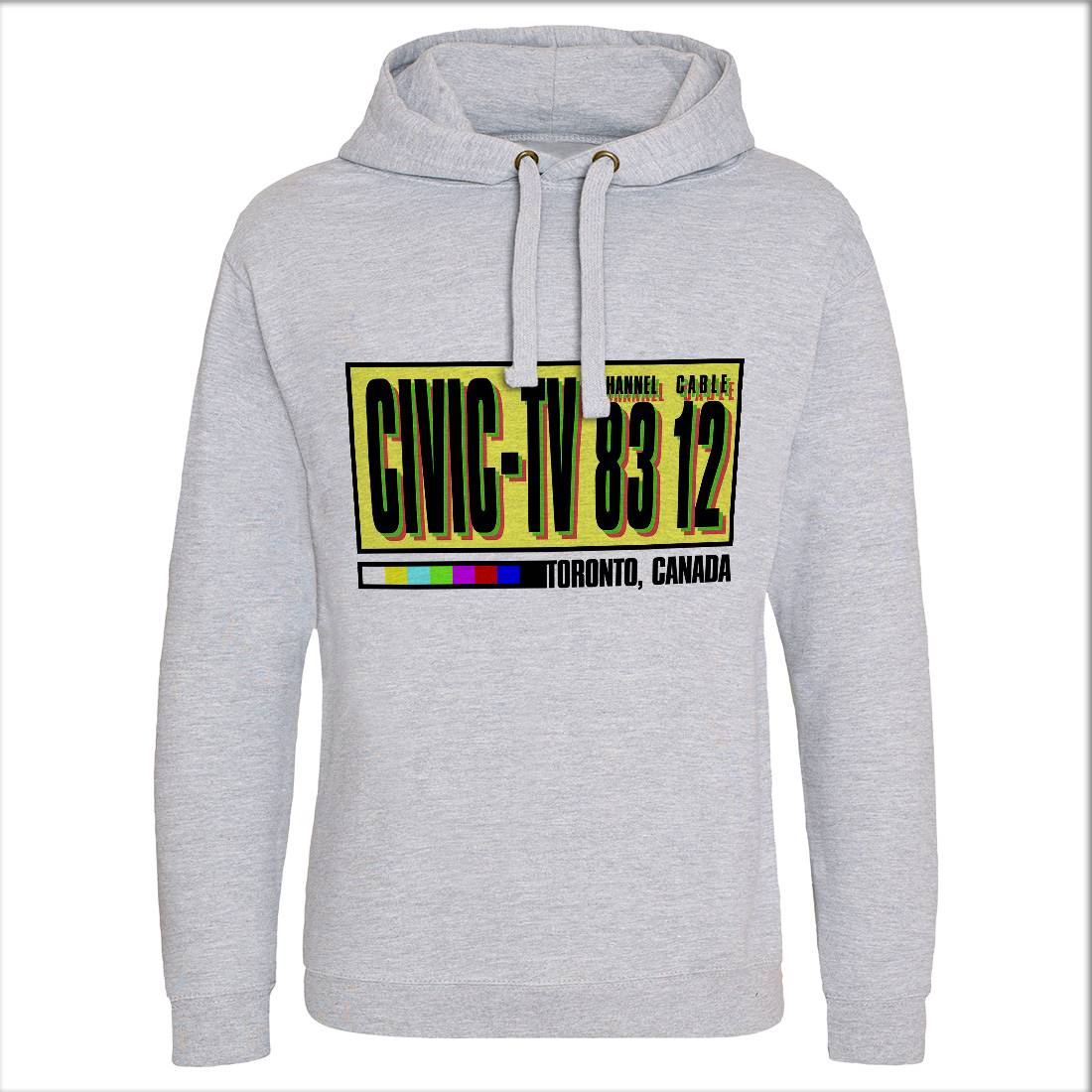 Civic-Tv Mens Hoodie Without Pocket Media D406