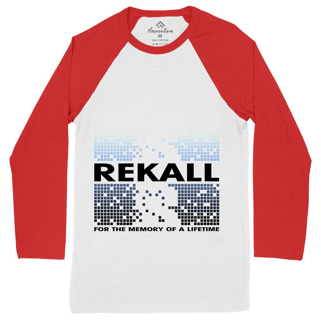 Rekall Memory Mens Long Sleeve Baseball T-Shirt Space D407