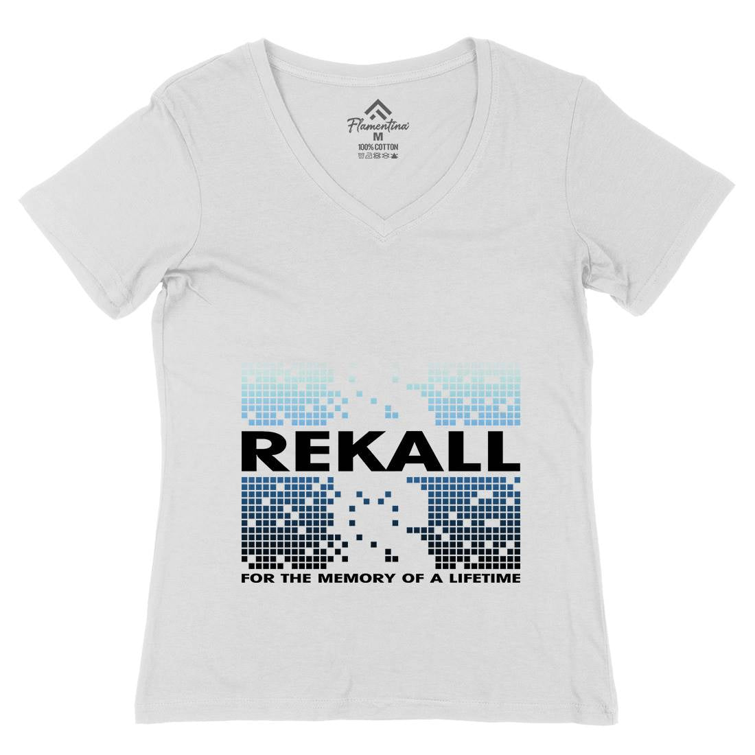 Rekall Memory Womens Organic V-Neck T-Shirt Space D407