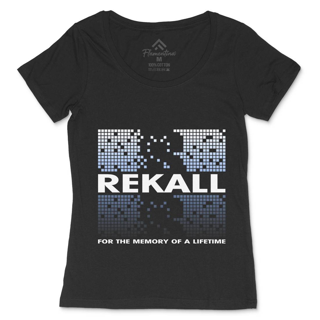 Rekall Memory Womens Scoop Neck T-Shirt Space D407