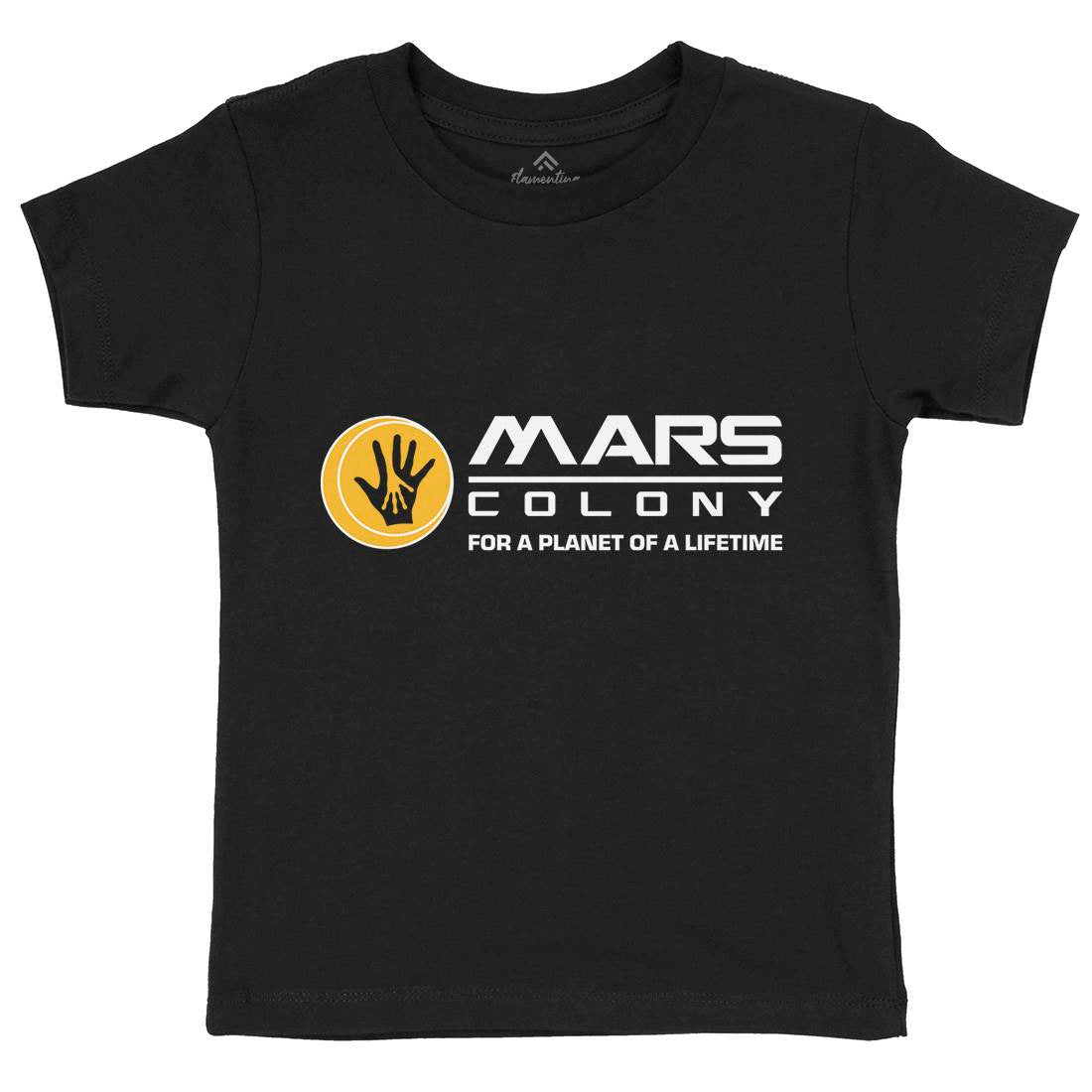 Mars Kids Organic Crew Neck T-Shirt Space D408
