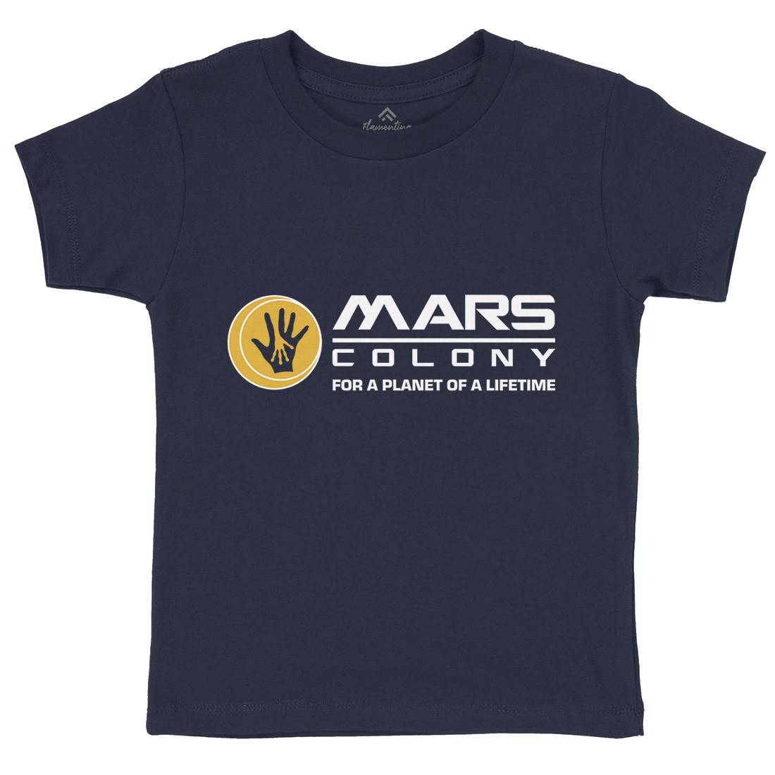 Mars Kids Organic Crew Neck T-Shirt Space D408