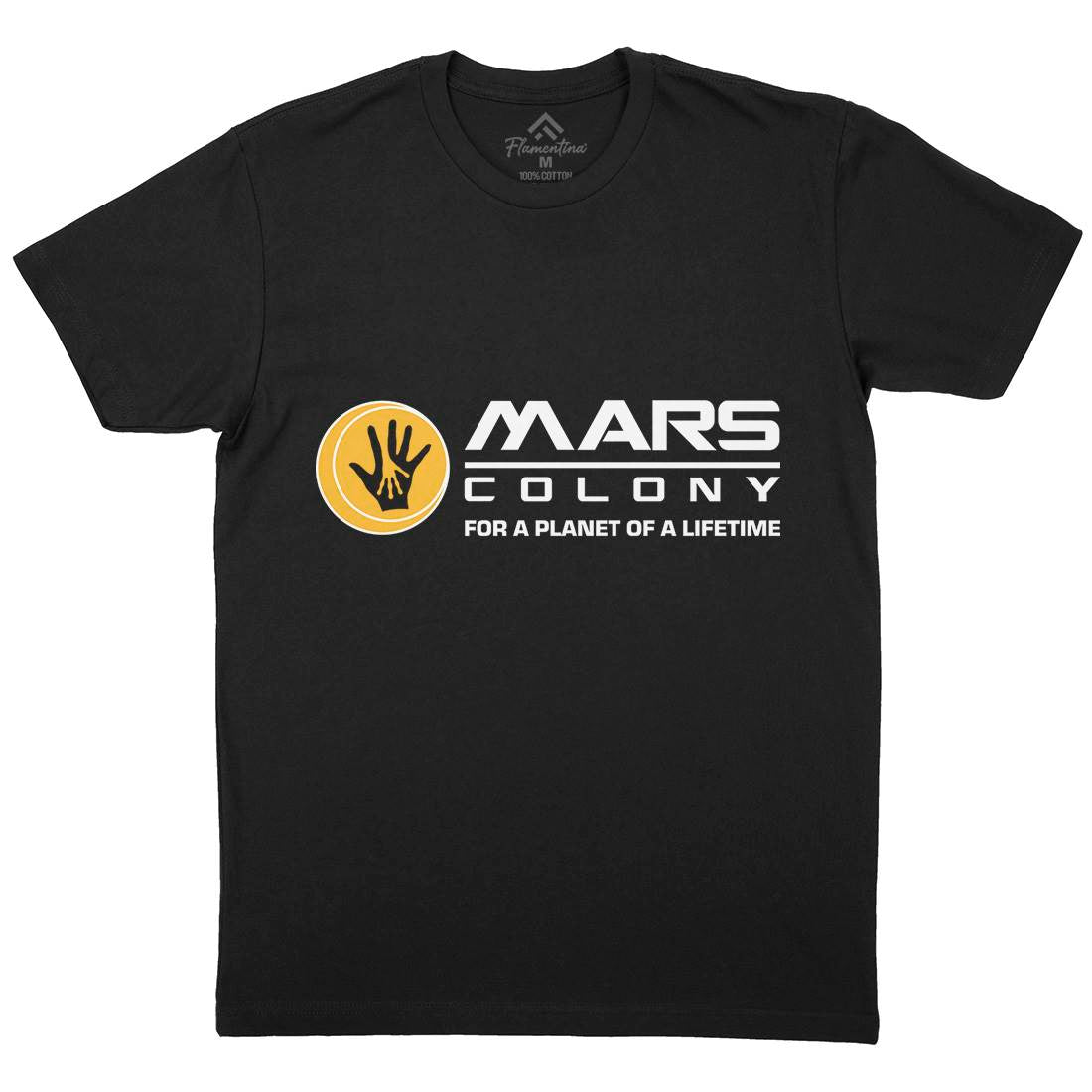 Mars Mens Crew Neck T-Shirt Space D408
