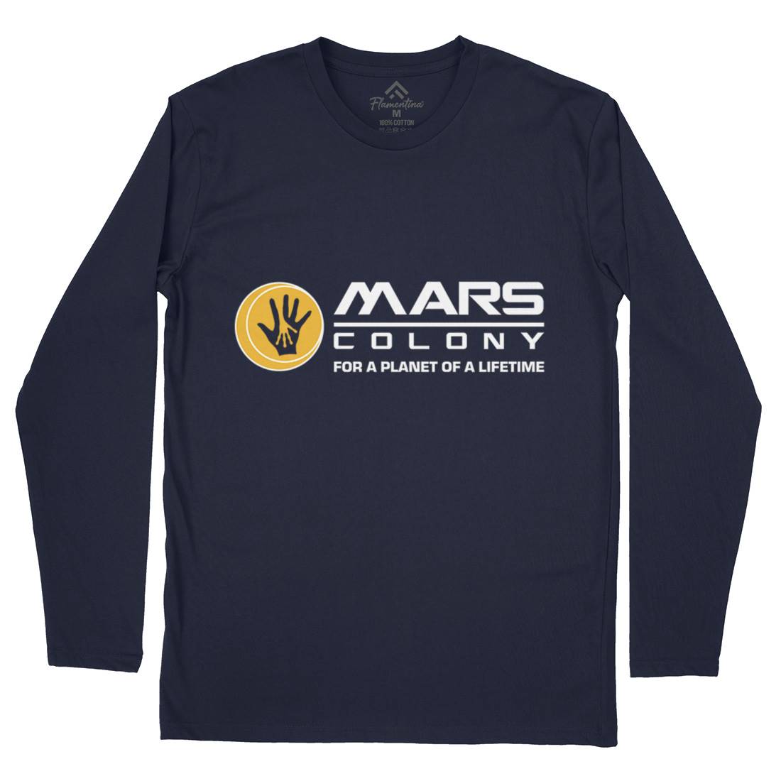 Mars Mens Long Sleeve T-Shirt Space D408