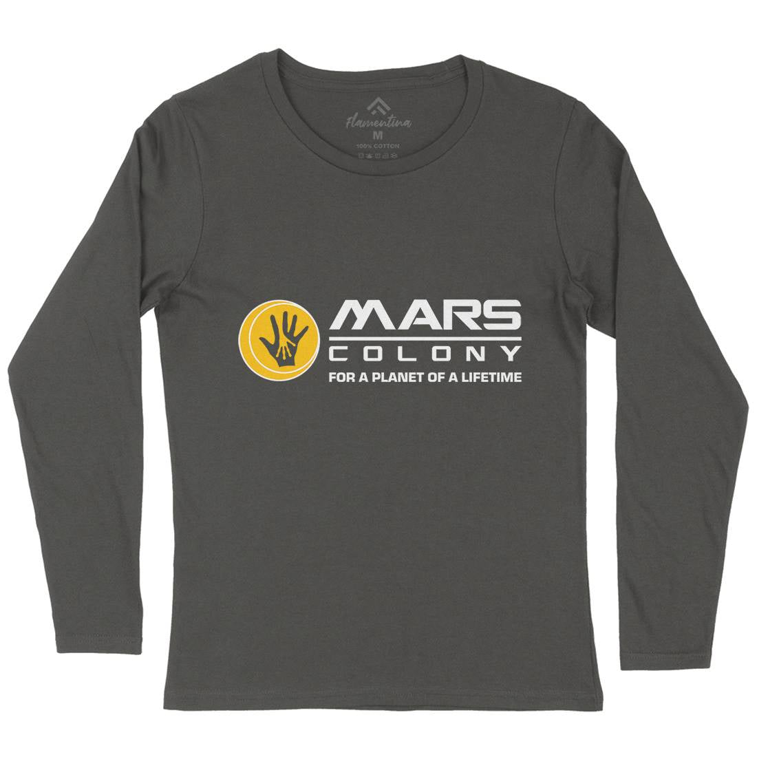 Mars Womens Long Sleeve T-Shirt Space D408