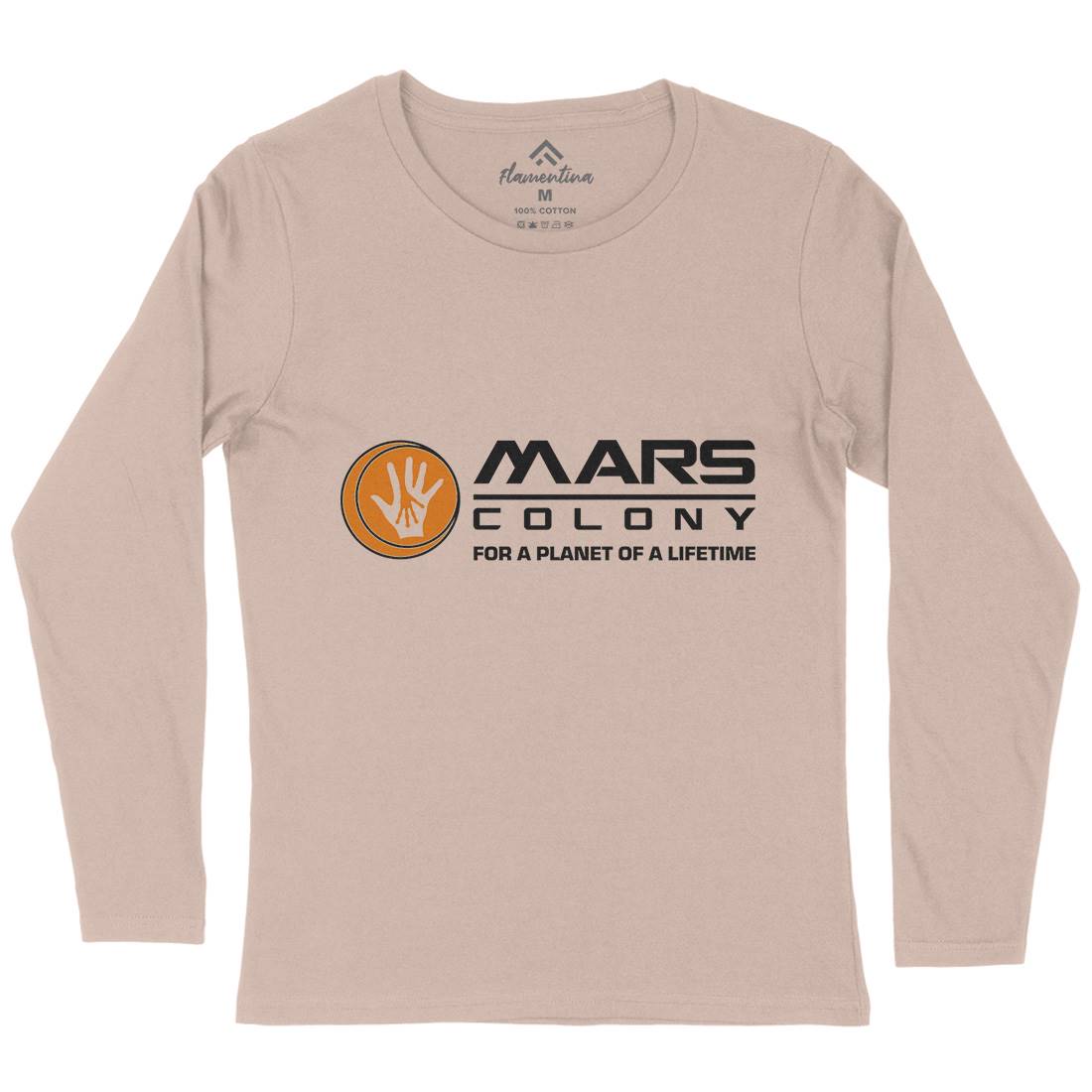 Mars Womens Long Sleeve T-Shirt Space D408