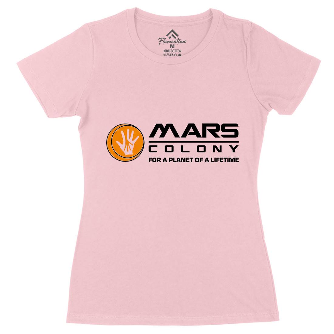 Mars Womens Organic Crew Neck T-Shirt Space D408
