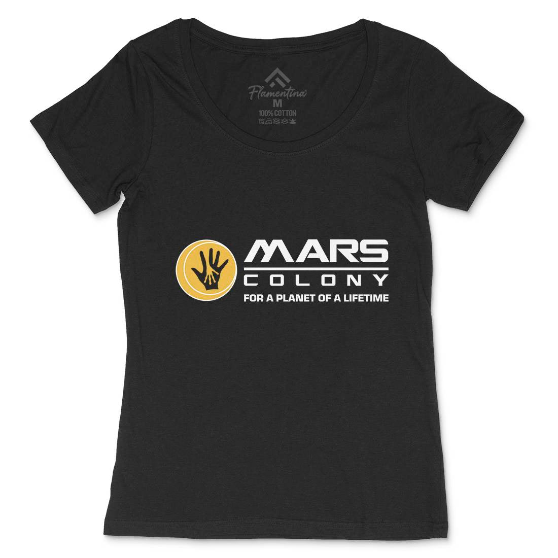 Mars Womens Scoop Neck T-Shirt Space D408