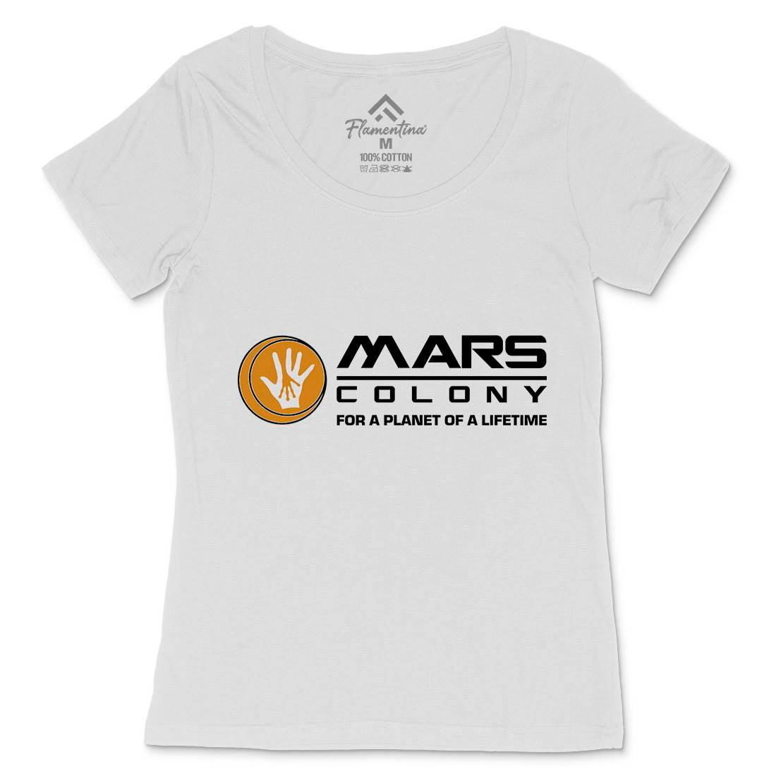 Mars Womens Scoop Neck T-Shirt Space D408