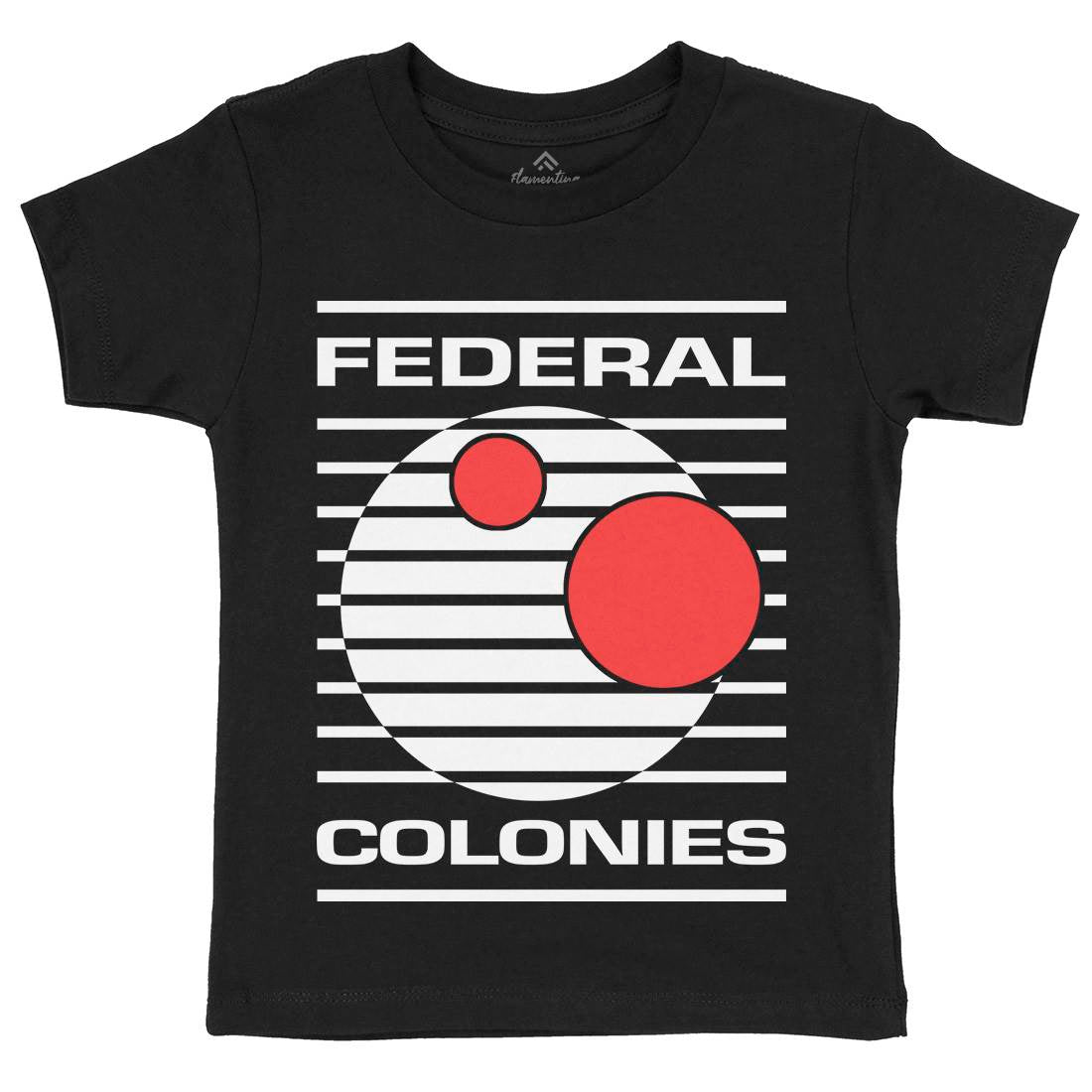 Federal Colonies Kids Organic Crew Neck T-Shirt Space D409