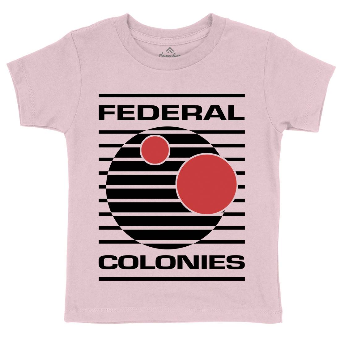Federal Colonies Kids Crew Neck T-Shirt Space D409
