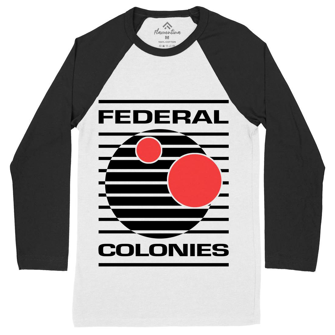 Federal Colonies Mens Long Sleeve Baseball T-Shirt Space D409