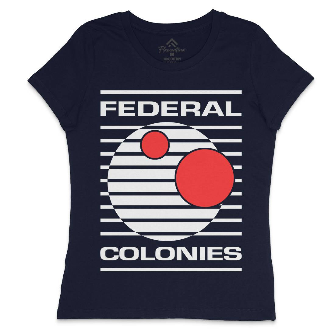 Federal Colonies Womens Crew Neck T-Shirt Space D409