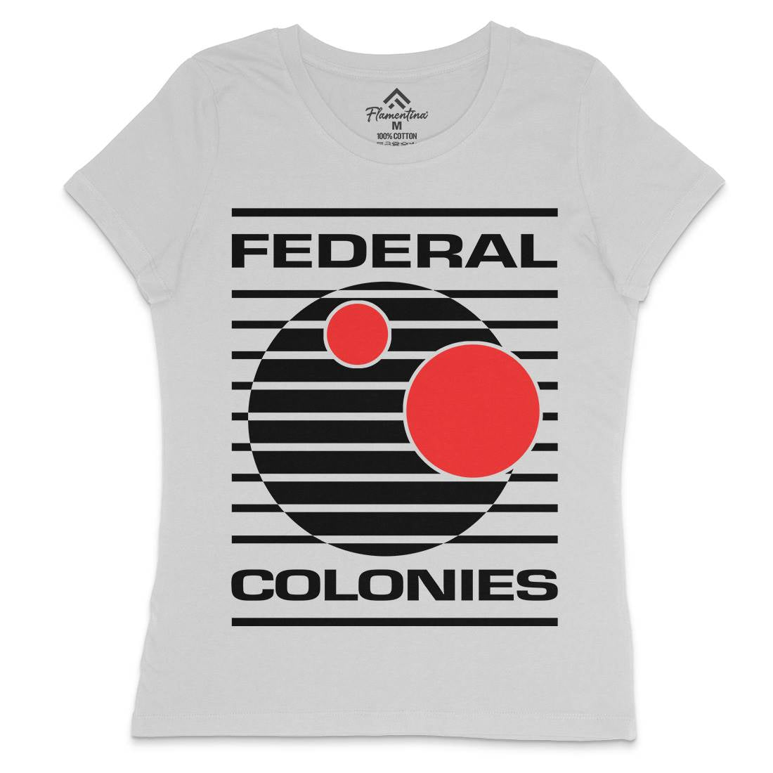 Federal Colonies Womens Crew Neck T-Shirt Space D409